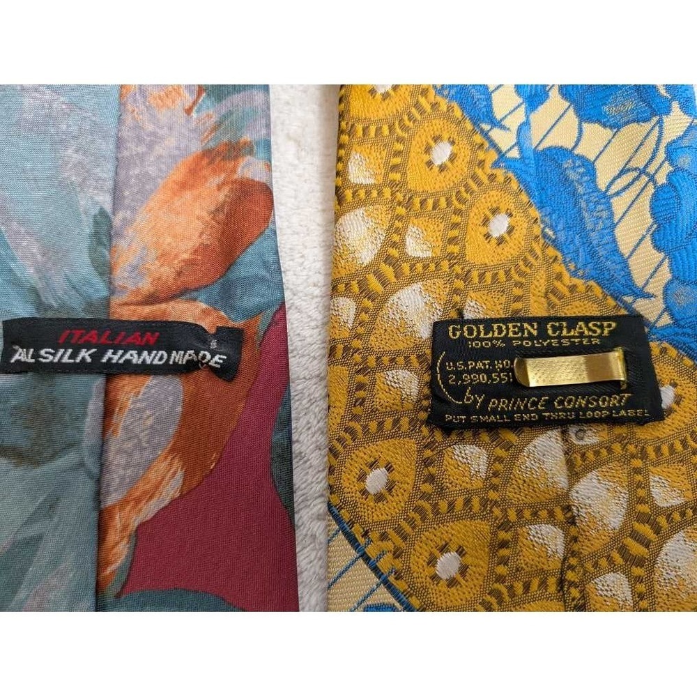 Lot 10 Vintage Retro Mens Ties - Assorted Patterns Styles Brands - Picture 9 of 11